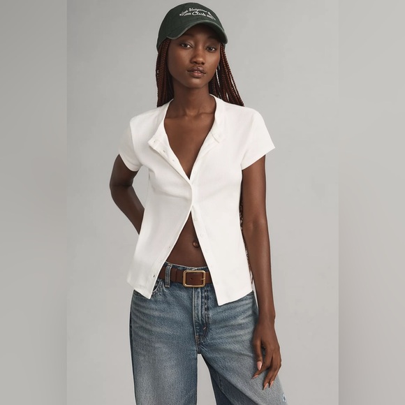 REFORMATION Raelynn White Knit Top - Picture 3 of 8